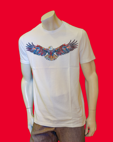 Etro Eagle hand painting t-shirt