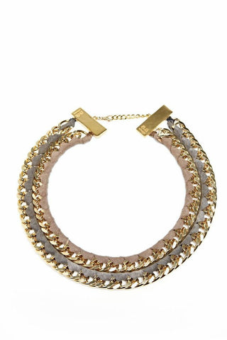 ByAlona TARA Double Necklace - Gold and Mink